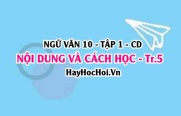 Soạn bài Nội dung và cách học Ngữ văn lớp 10 trang 5 Cánh Diều tập 1